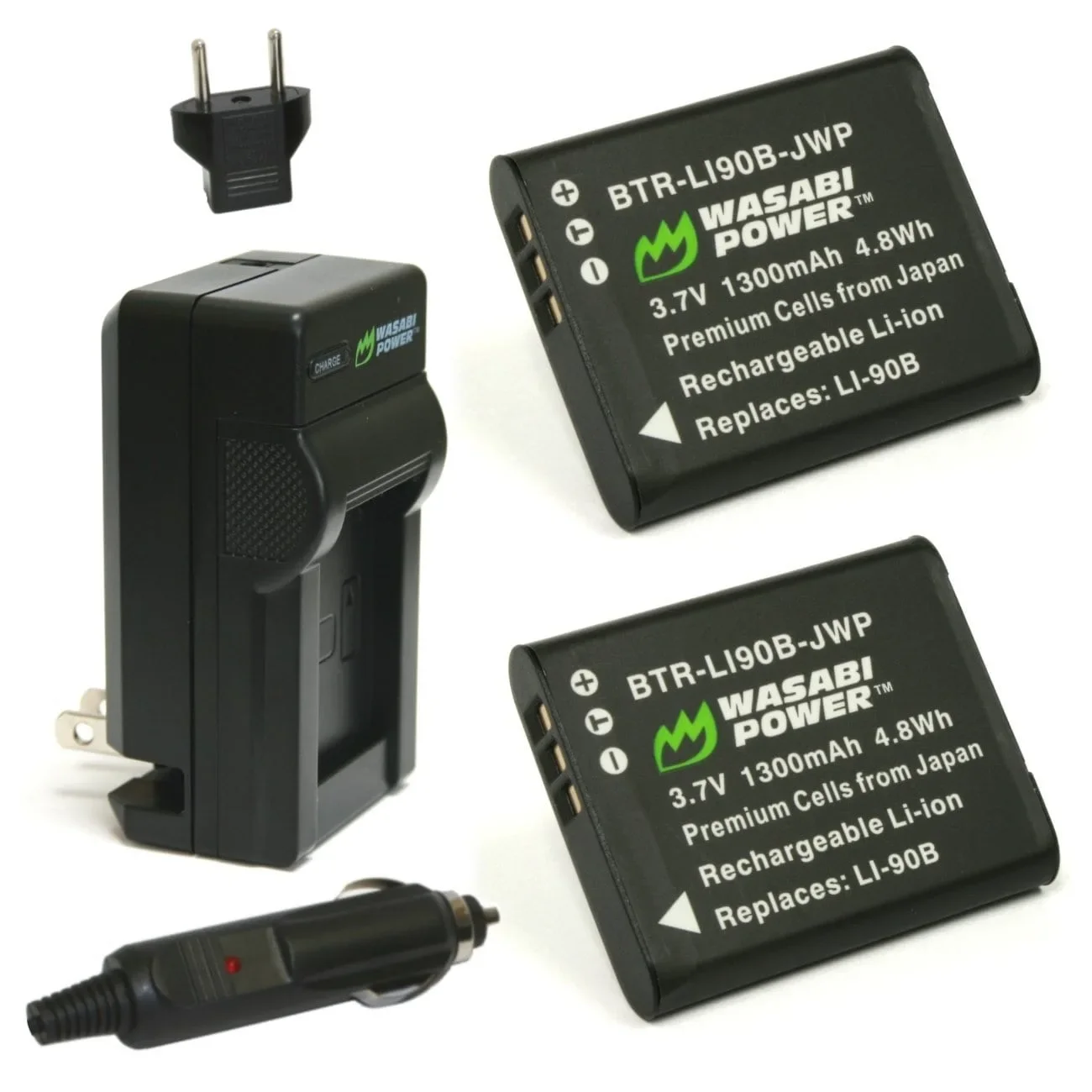 Φωτογραφία προϊόντος: GR Wasabi Power Battery 2-Pack (1300mAh) and Charger for Olympus LI-90B έως 12 άτοκες δόσεις ή 24 δόσεις