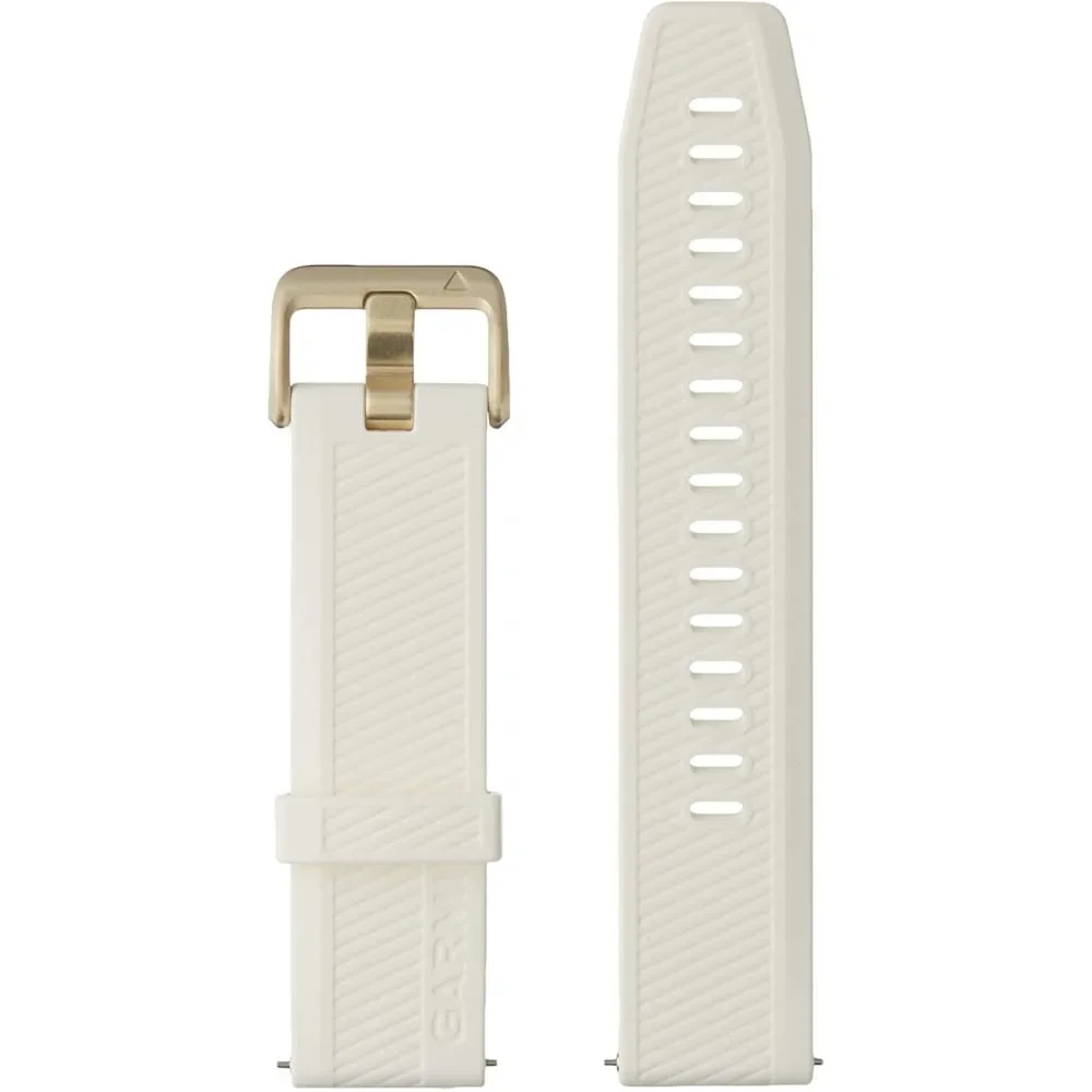 Φωτογραφία προϊόντος: GR Garmin Quick Release 20 Watch Band White Silicone With Light Gold H/W έως 12 άτοκες δόσεις ή 24 δόσεις