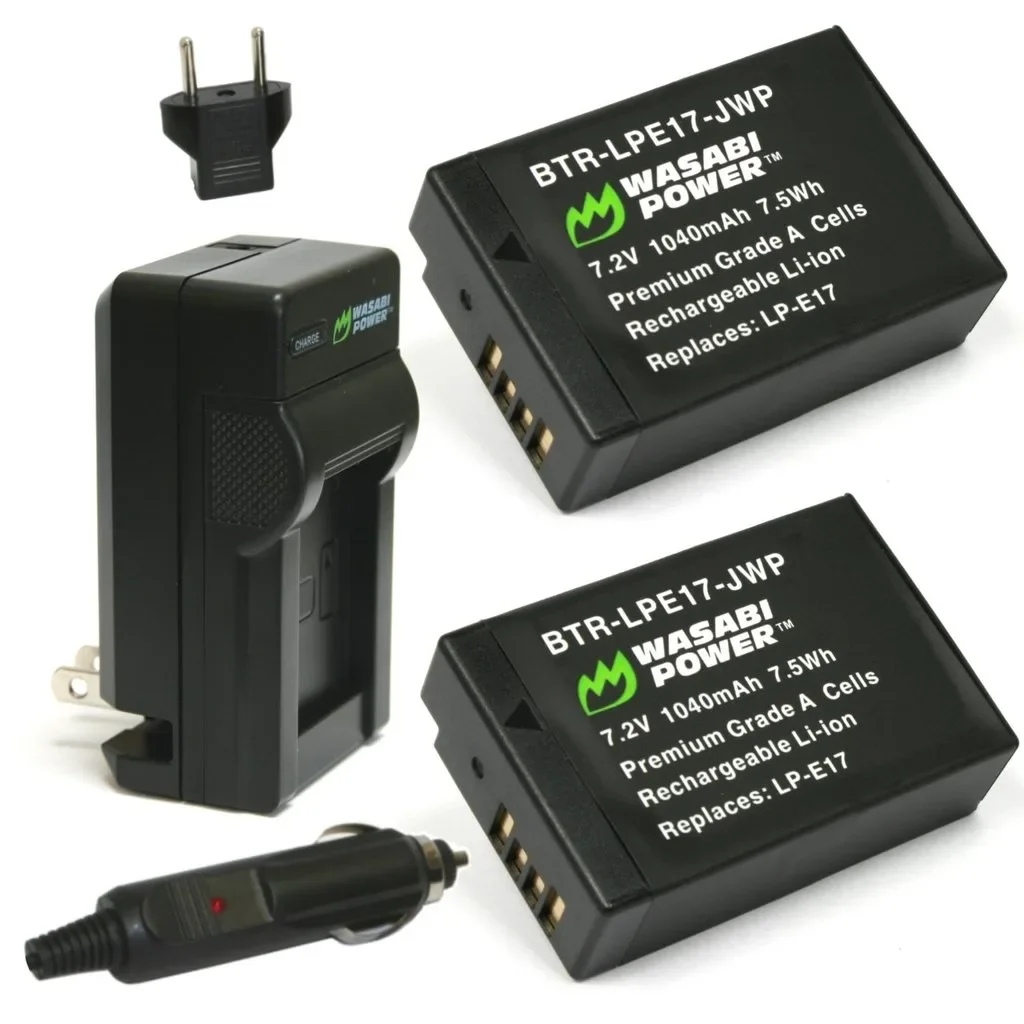 Φωτογραφία προϊόντος: GR Wasabi Power Battery 2-Pack (1040mAh) + Charger for Canon LP-E17 έως 12 άτοκες δόσεις ή 24 δόσεις