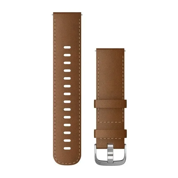 Φωτογραφία προϊόντος: GR Garmin Quick Release 22mm Brown Italian Leather with Silver Hardware έως 12 άτοκες δόσεις ή 24 δόσεις
