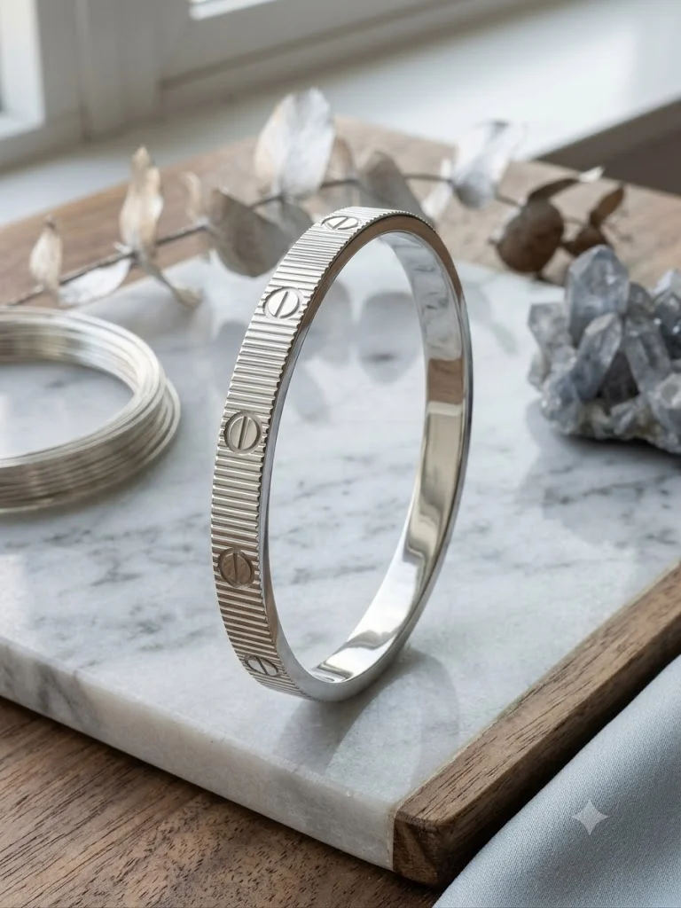 Φωτογραφία προϊόντος: Peach Jewelry Peach Jewerly Γυναικείο Βραχιόλι Χειροπέδα Από Χάλυβα Τιτανίου Ασημί