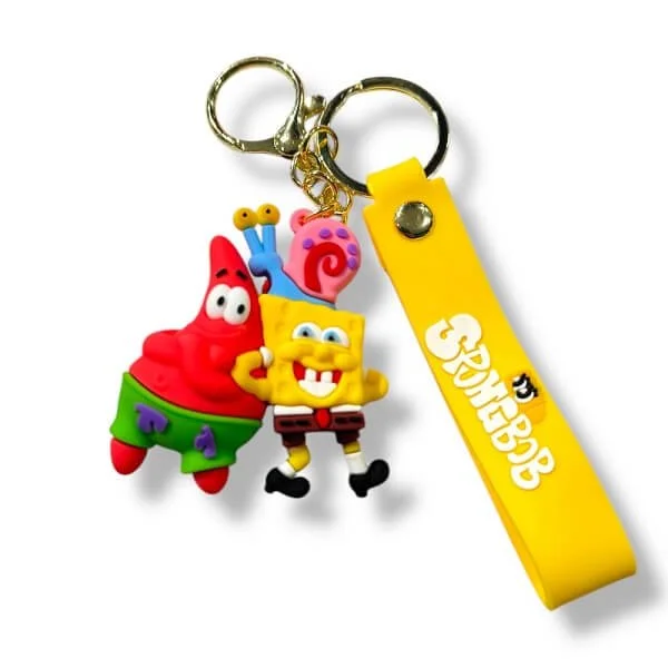 Φωτογραφία προϊόντος: OEM 3D Μπρελόκ Σιλικόνης Spongebob - Bob, Patrick and Gary 8 εκ.