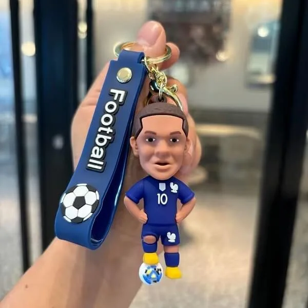 Φωτογραφία προϊόντος: OEM 3D Μπρελόκ Σιλικόνης Football Stars - Mbappe Dark Blue 8 εκ.