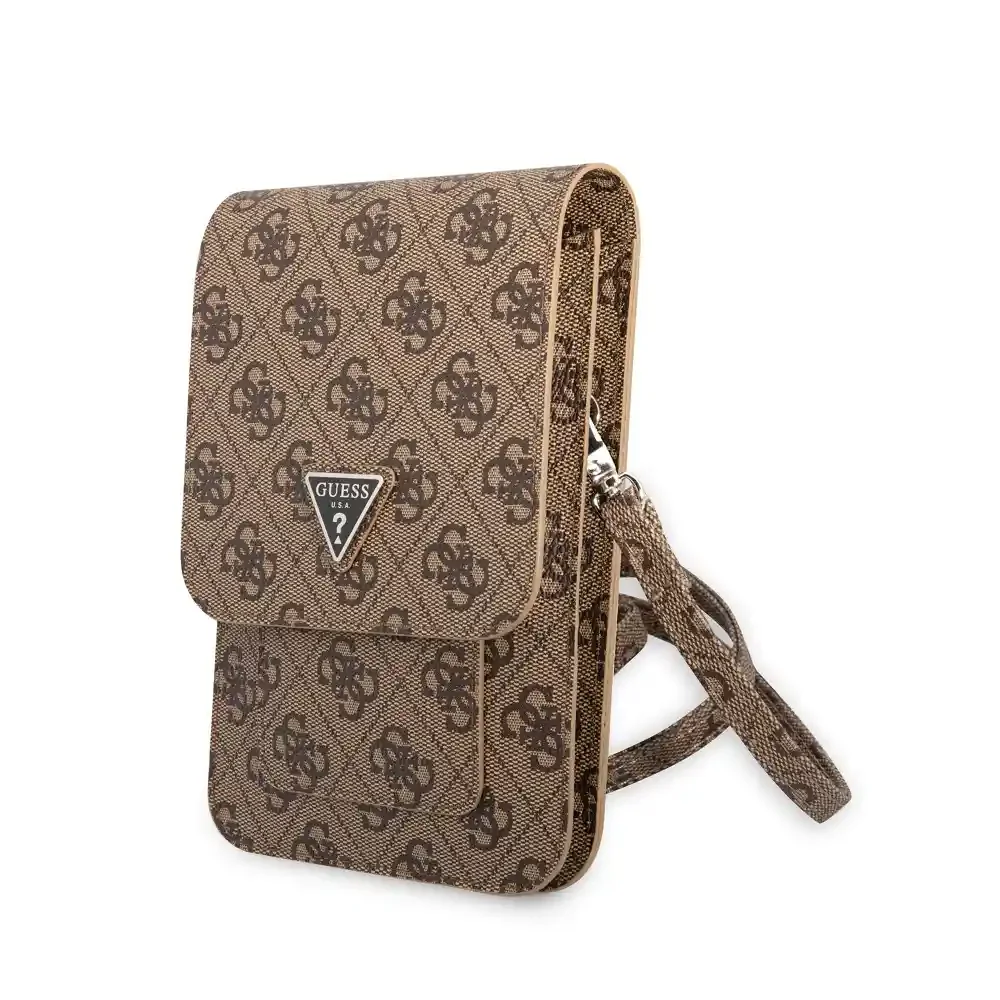 Φωτογραφία προϊόντος: Guess Τσαντάκι Κινητού PU 4G Triangle Logo Phone Bag Brown