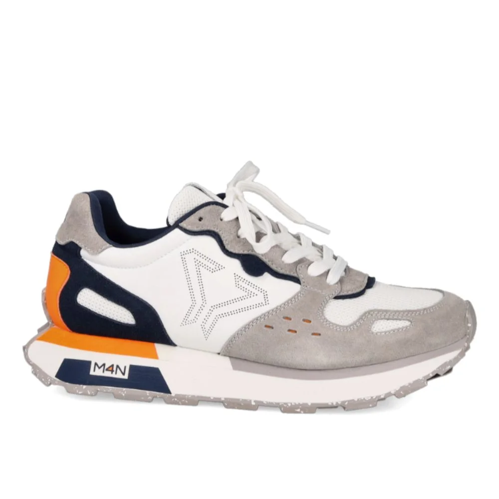 Φωτογραφία προϊόντος: Comart Sneakers Ανδρικό ύφασμα/δέρμα Άσπρο M4N/916045 BIANCO/ORANGE