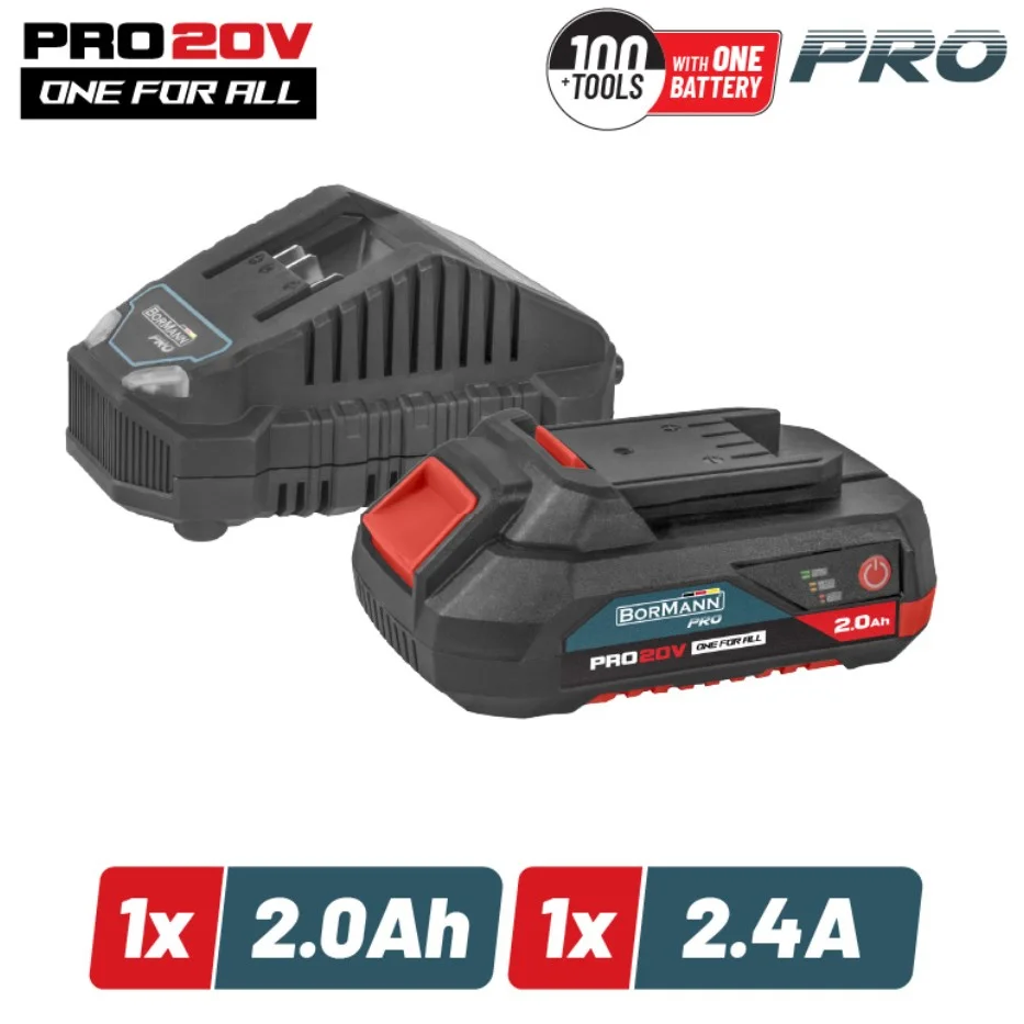 Φωτογραφία προϊόντος: BORMANN Σετ Starter Kit BBP9920 1 Μπαταρία 2Ah Και Φορτιστής 2,4Α