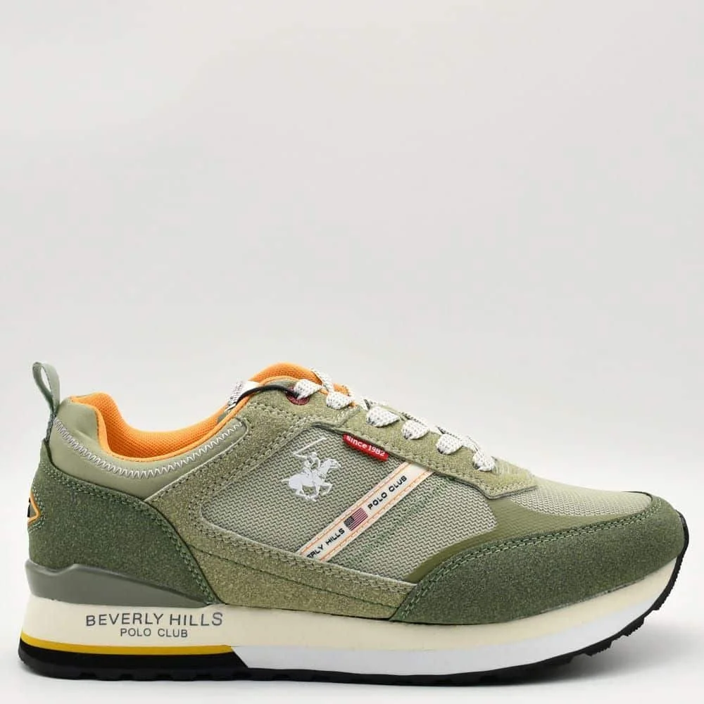 Φωτογραφία προϊόντος: Sneakers Ανδρικά Beverly Hills Polo Club BHM513100-0027 Beverly Mix σε λαδί χρώμα