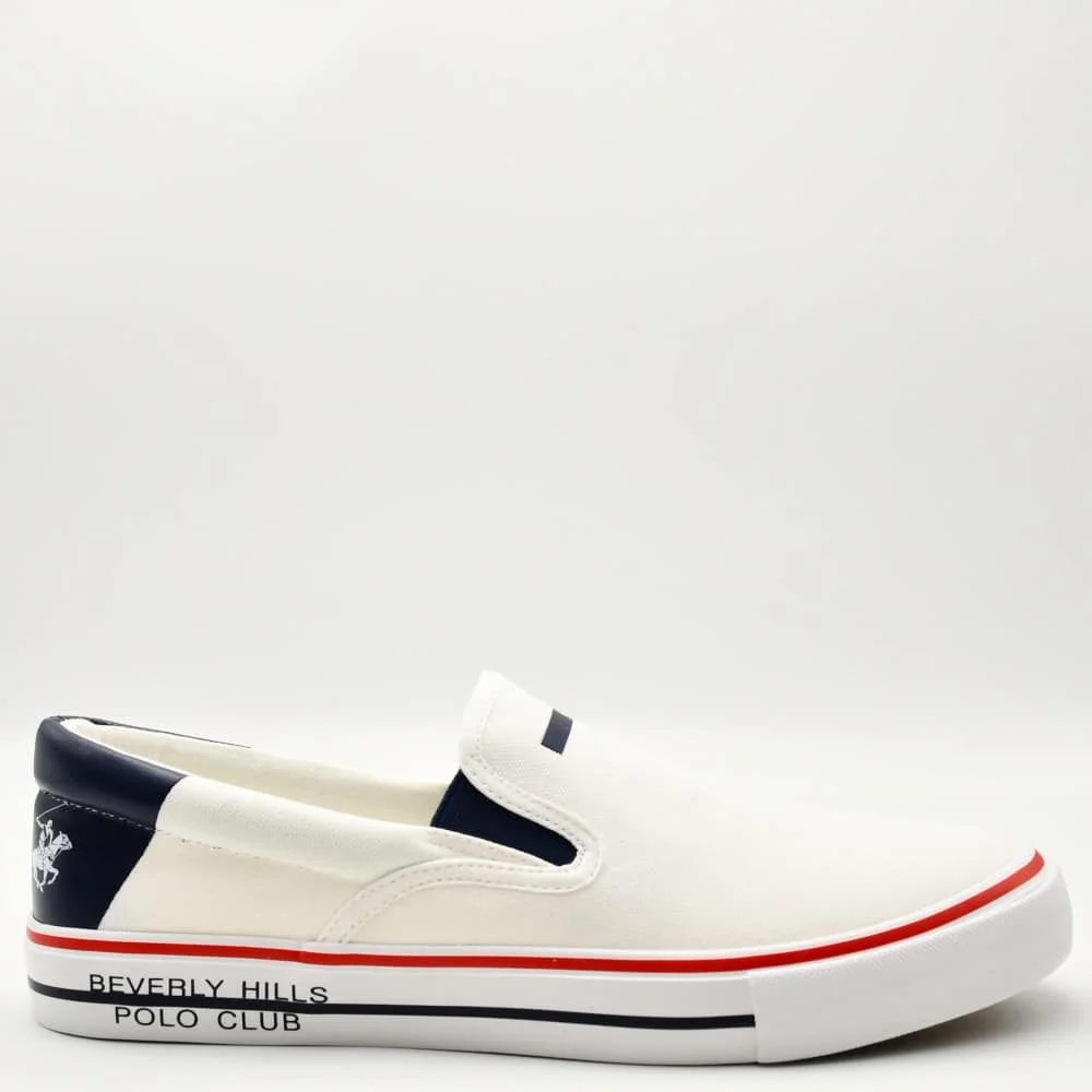 Φωτογραφία προϊόντος: Loafers Ανδρικά Beverly hills POLO CLUB 6775-WHITE σε ύφασμα λευκό
