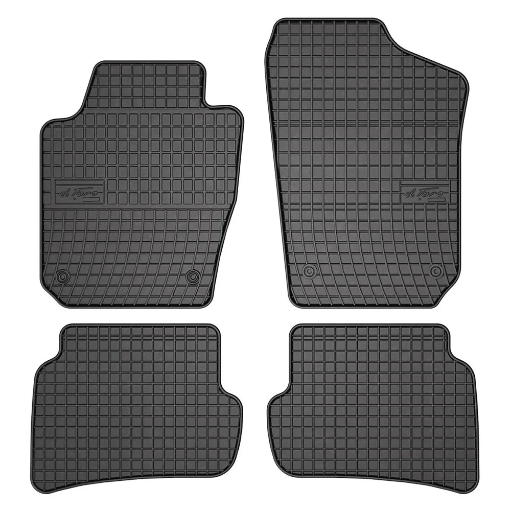 Φωτογραφία προϊόντος: Seat Ibiza (2008-2016) / Skoda Fabia III (2014+) λαστιχένια μαύρα πατάκια Frogum El Toro - 4τμχ