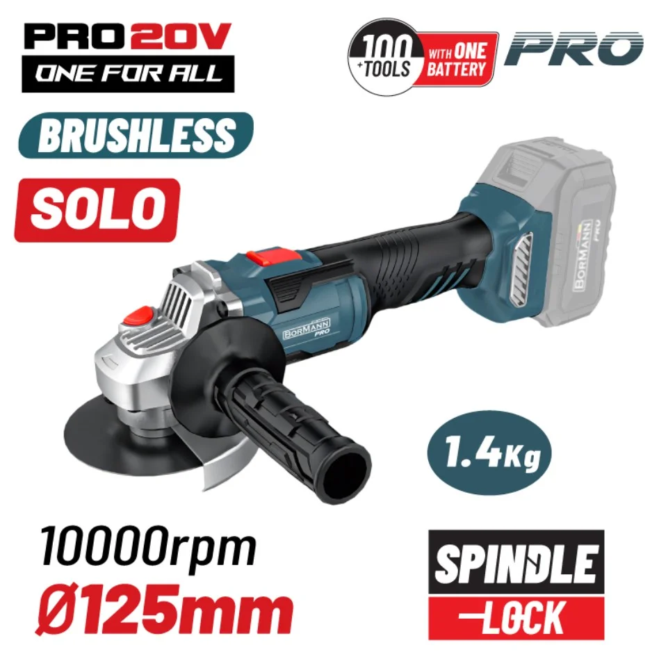 Φωτογραφία προϊόντος: Γωνιακός Τροχός Brushless 20V BORMANN Pro BBP5305 Li-Ion 125mm 10.000rpm SOLO