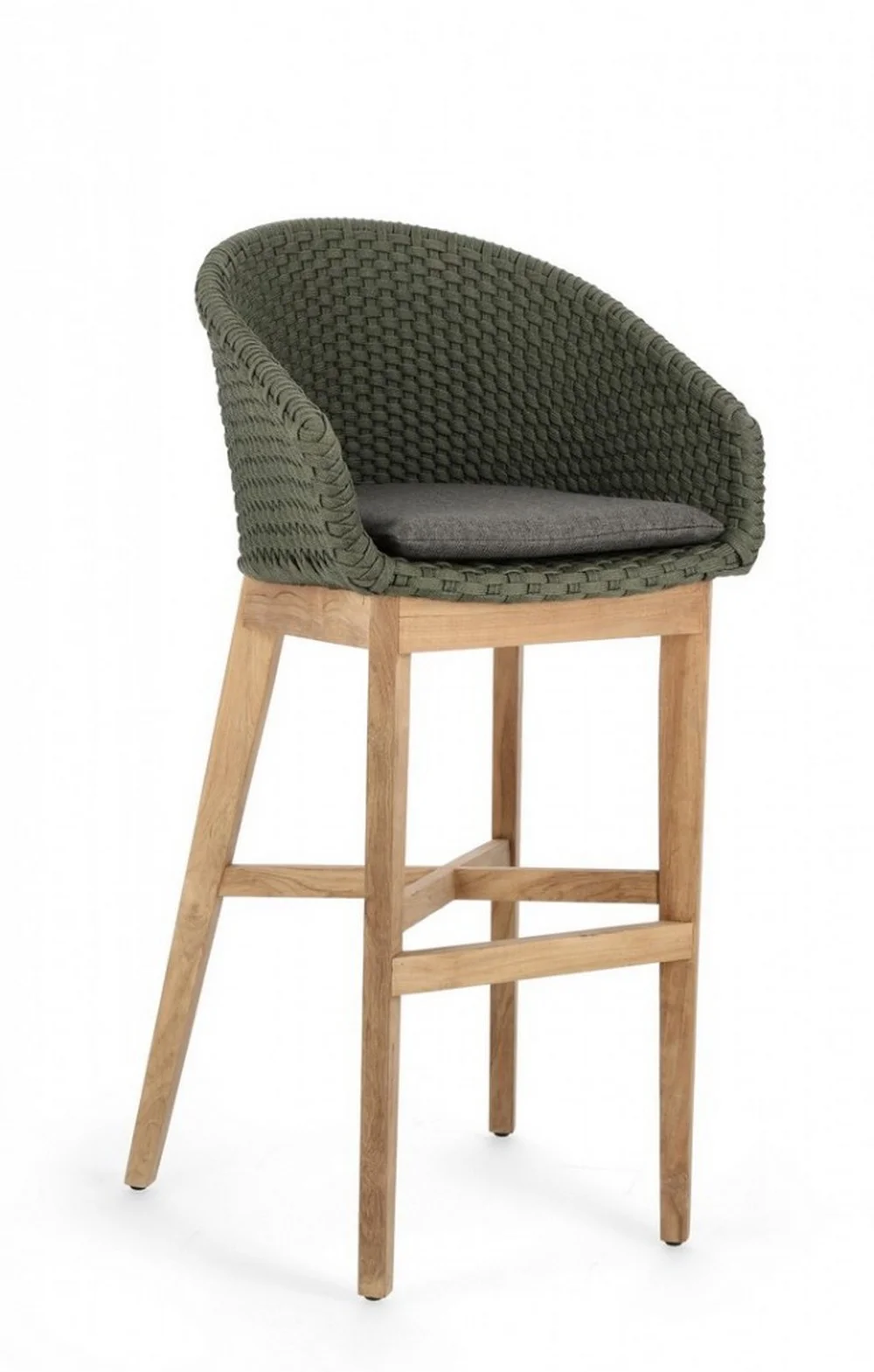 Φωτογραφία προϊόντος: Σκαμπό Bar Teak Rope Coachella Green (Bizzotto) (BZ-0804774)