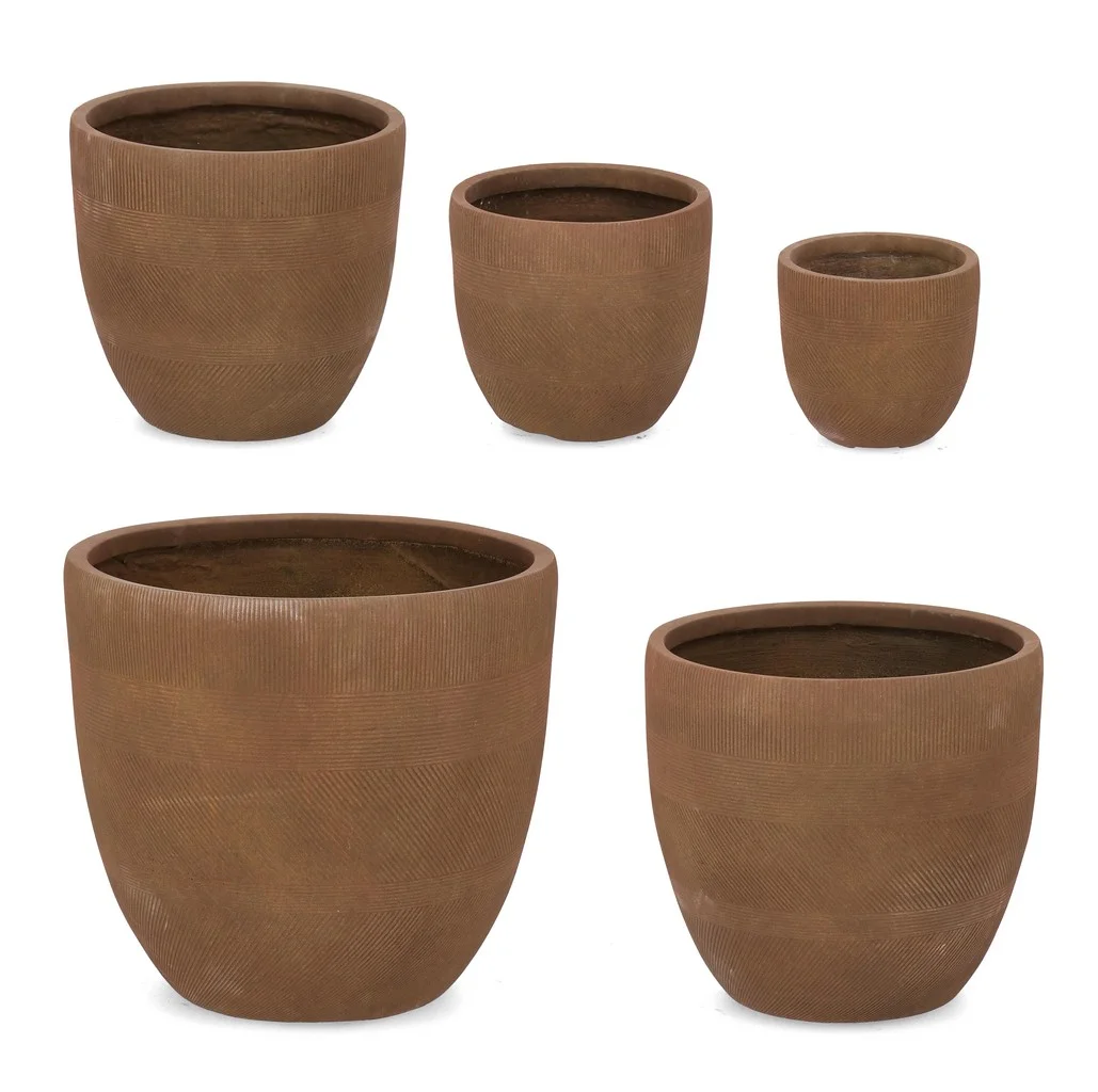 Φωτογραφία προϊόντος: Set Κασπό 5pcs "Rigo" Rusty Φ22x20,5cm Φ28x26cm Φ35x33cm Φ42x39cm Φ52x47,5cm (Bizzotto) (BZ-0790671)