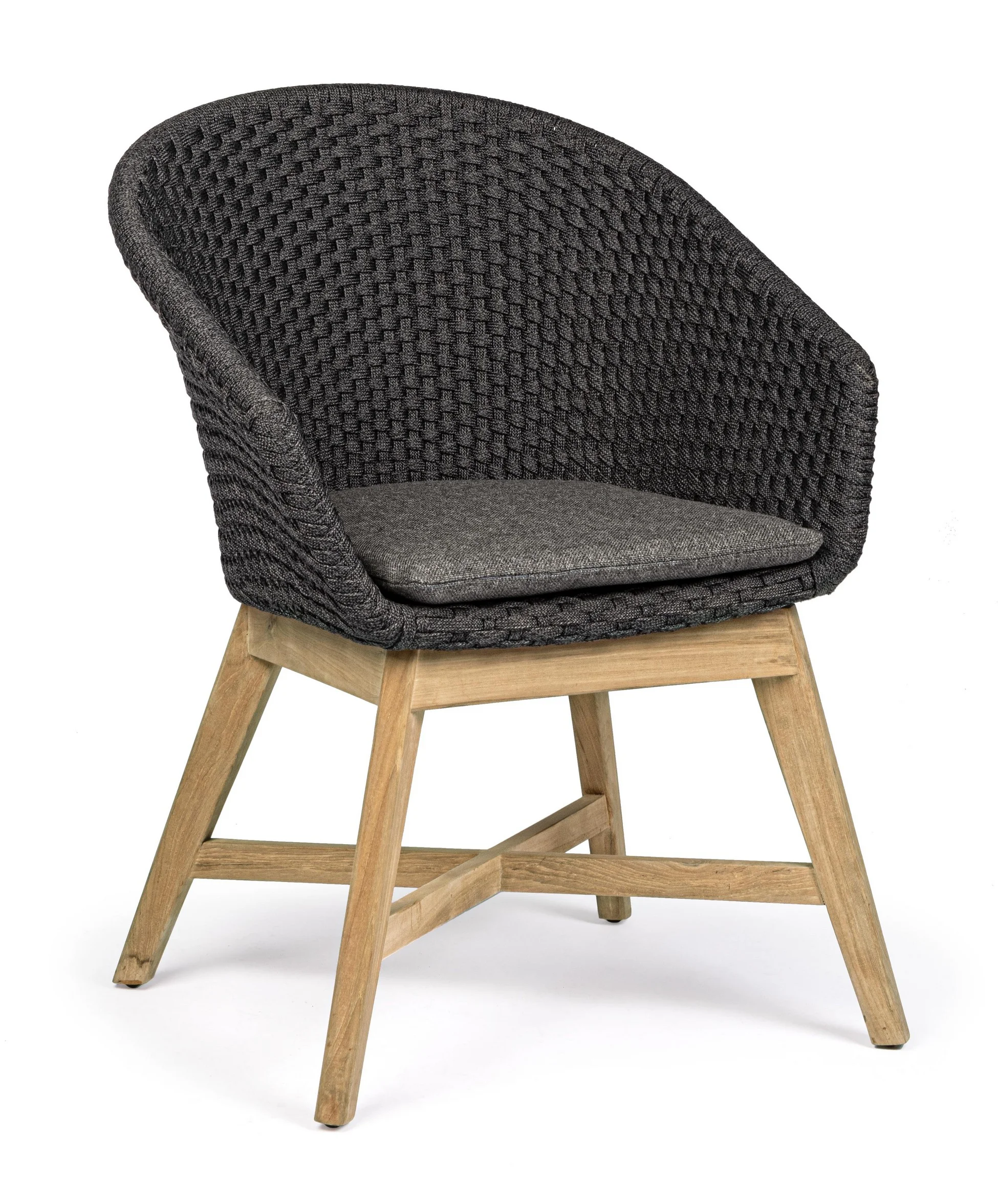 Φωτογραφία προϊόντος: Πολυθρόνα Rope Teak Coachella Charcoal (Bizzotto) (BZ-0804733)