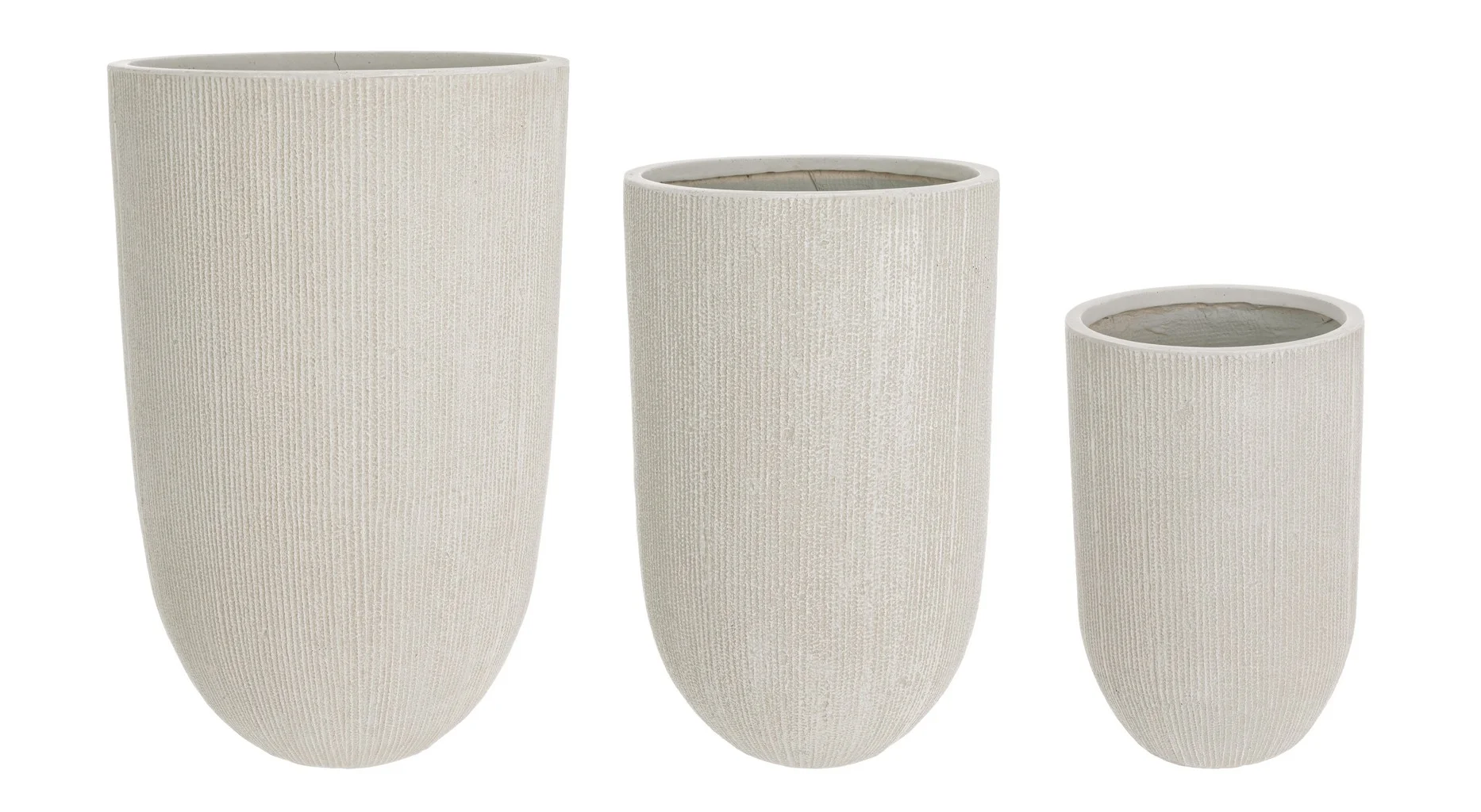 Φωτογραφία προϊόντος: Set Κασπό 3pcs "Brush" Beige Φ30x45cm Φ37x60cm, Φ44x70cm (Bizzotto) (BZ-0790580)