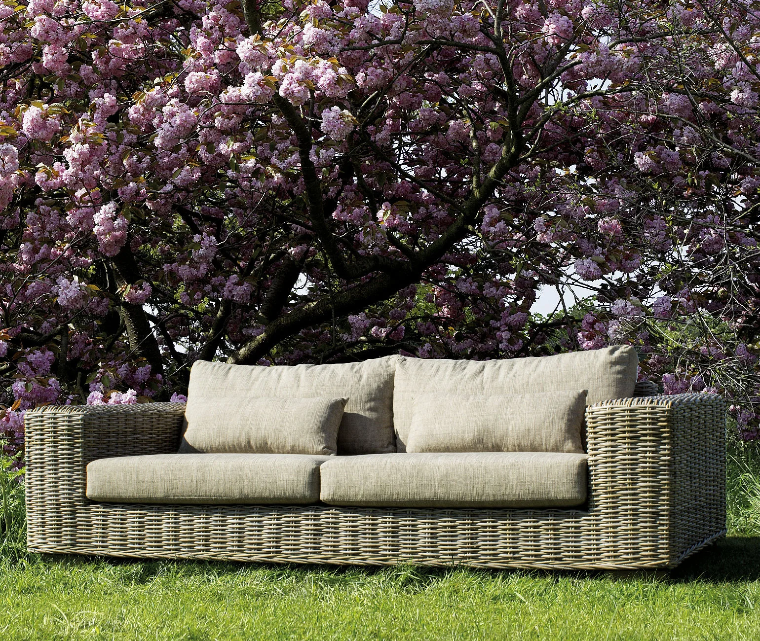 Φωτογραφία προϊόντος: Καναπές Rattan 3 Seats Leandro Natural 220x97x92cm (Bizzotto) (BZ-0671639)