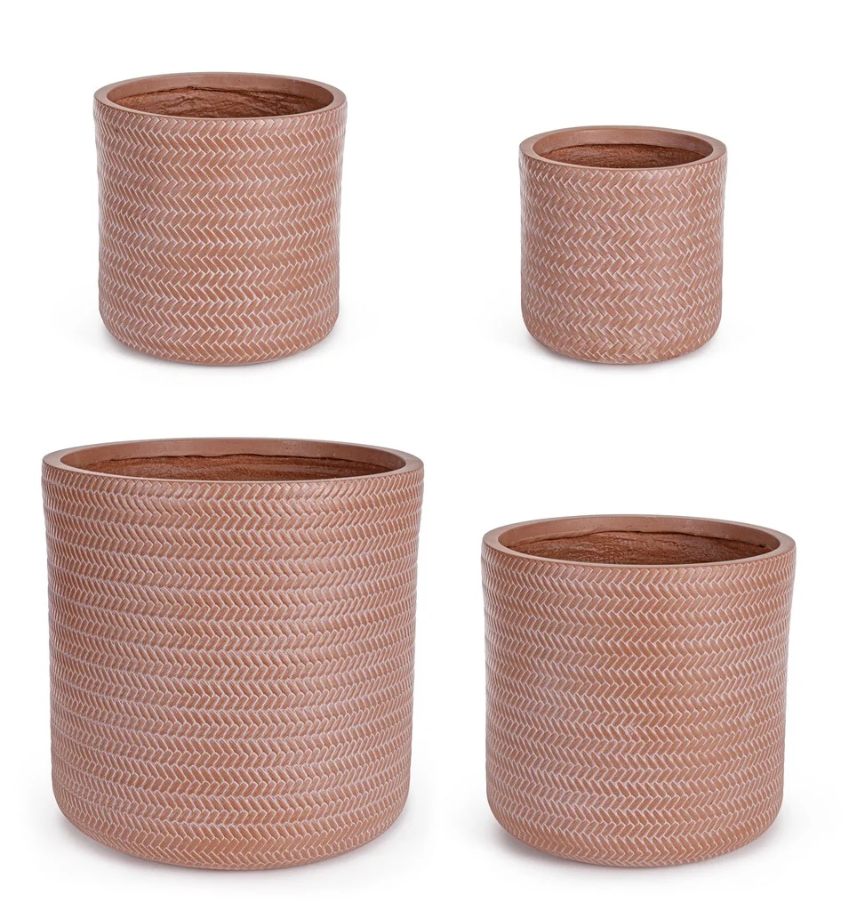 Φωτογραφία προϊόντος: Set Κασπό 4pcs "Tressage" Terracotta Φ24x24cm Φ30x30cm Φ36x36cm Φ43x43cm (Bizzotto) (BZ-0790642)