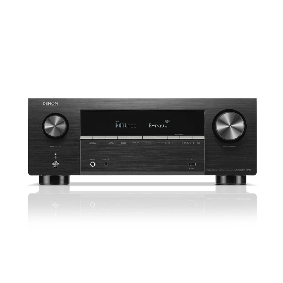 Φωτογραφία προϊόντος: DENON AVR-X2900H DAB | 7.2 Κανάλια, 95W, 4K/8K με Dolby Atmos και τεχνολογία HEOS Black
