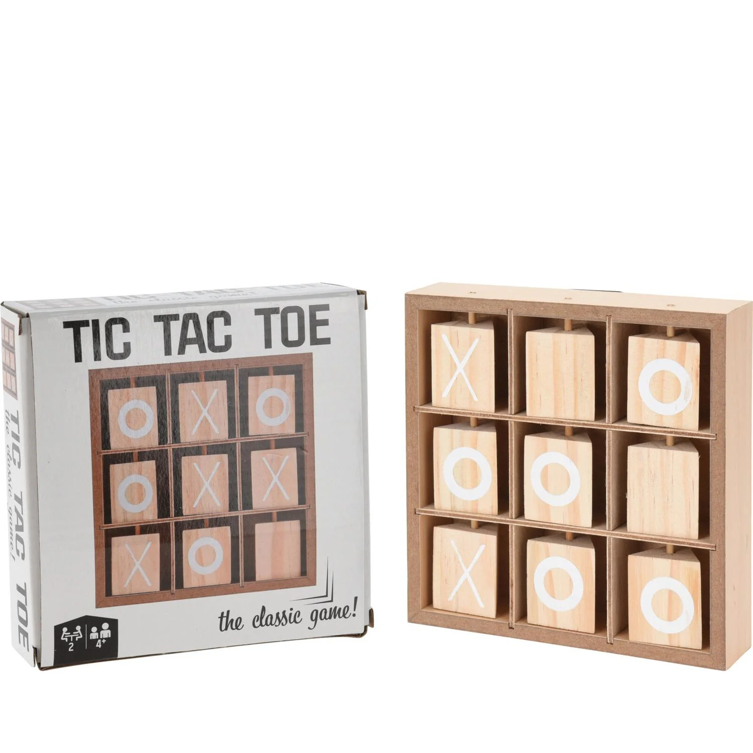 Φωτογραφία προϊόντος: Smart Market Παιχνίδι Tic-Tac-Toe Για 2 Παίχτες Φυσικό Ξύλο 13.5x3x13.5cm Για 4+ Ετών