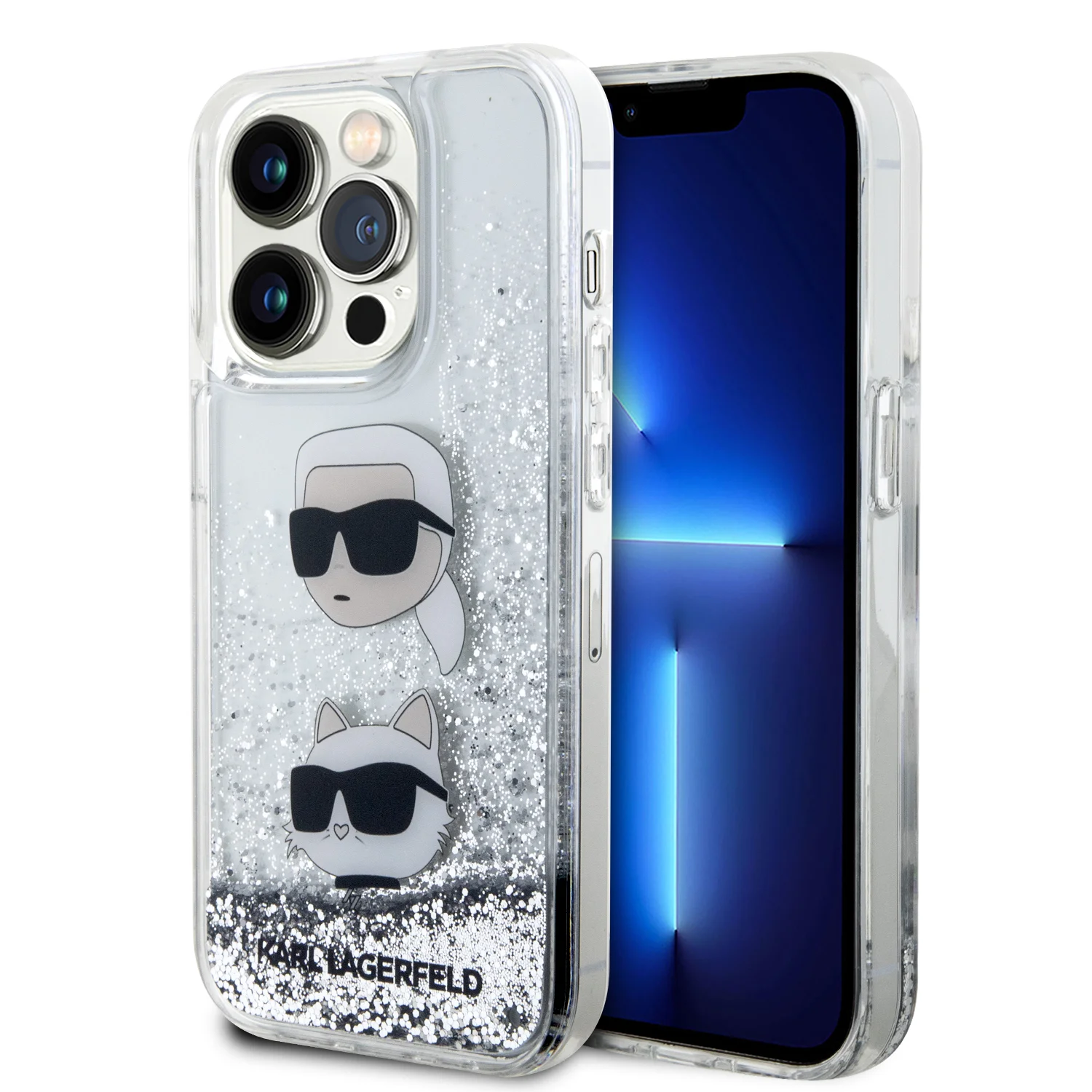 Φωτογραφία προϊόντος: OEM Karl Lagerfeld Karl + Choupette Liquid Glitter Case Θήκη προστασίας από σιλικόνη – iPhone 14 Pro Max (Black – KLHCP14XLDHKCNS)