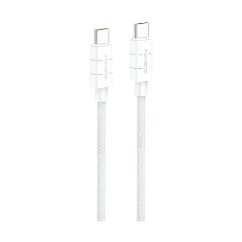 Φωτογραφία προϊόντος: Καλώδιο Σύνδεσης USB 2.0 Foneng XS02 Braided USB C σε USB C 60W 1.2m Λευκό N68693