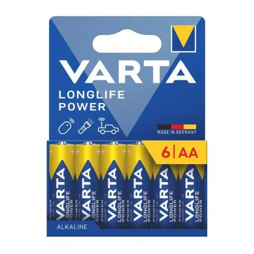 Φωτογραφία προϊόντος: Μπαταρία Alkaline Varta Longlife Power AA LR06 Plastic Free (6 τεμ.) N68838