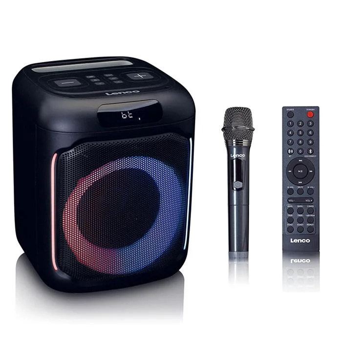 Φωτογραφία προϊόντος: LENCO Party Speaker 100W με Bluetooth, ασύρματο μικρόφωνο και φωτισμό LED.