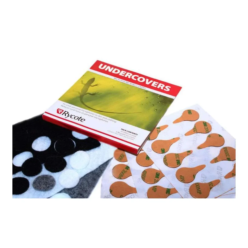Φωτογραφία προϊόντος: Rycote Undercovers Lavalier Wind Cover (10 Black, 10 Gray, 10 White, Stickies) έως 12 άτοκες δόσεις ή 24 δόσεις