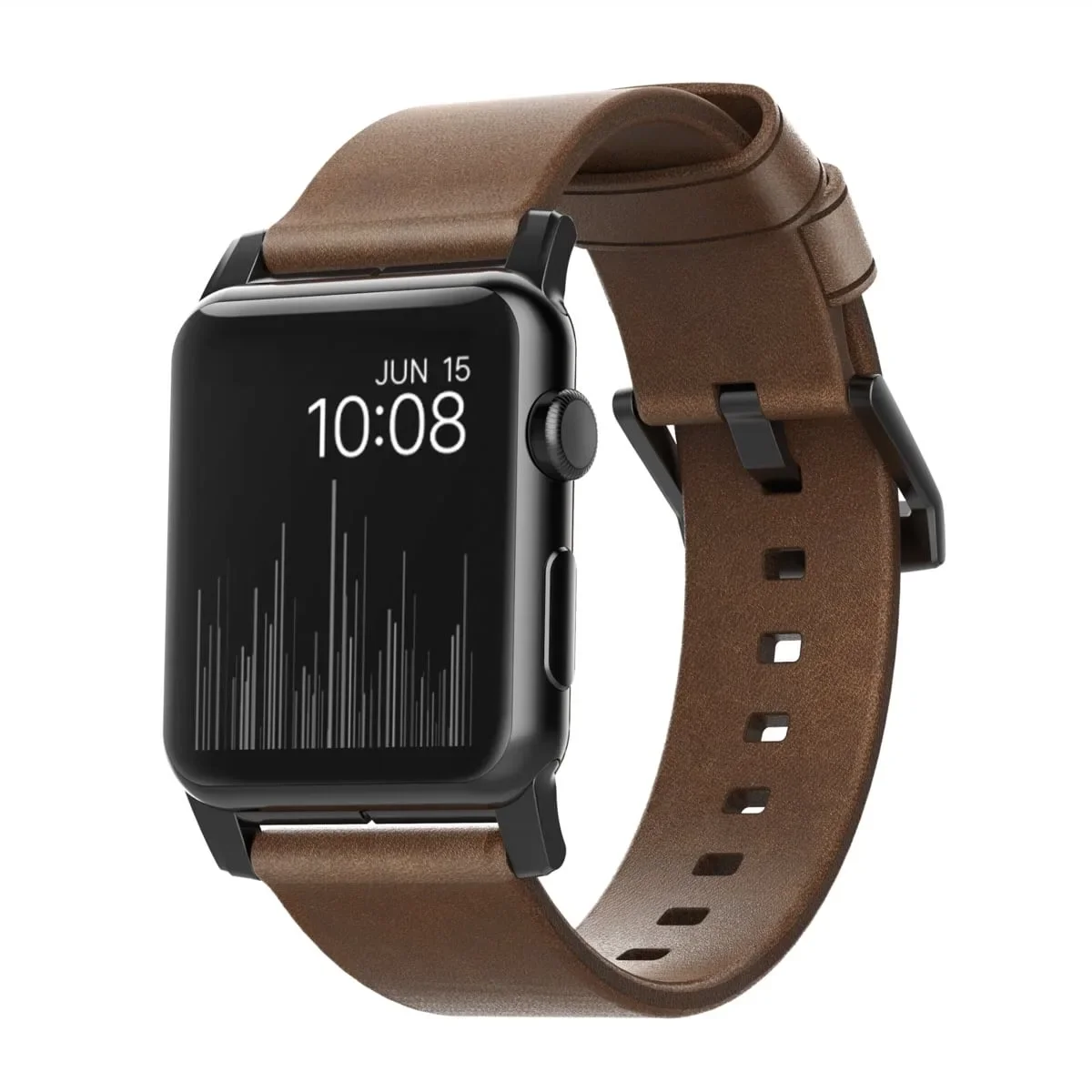 Φωτογραφία προϊόντος: GR Nomad Strap Modern Leather Brown Connector Black 49mm/45mm/44mm/42mm έως 12 άτοκες δόσεις ή 24 δόσεις