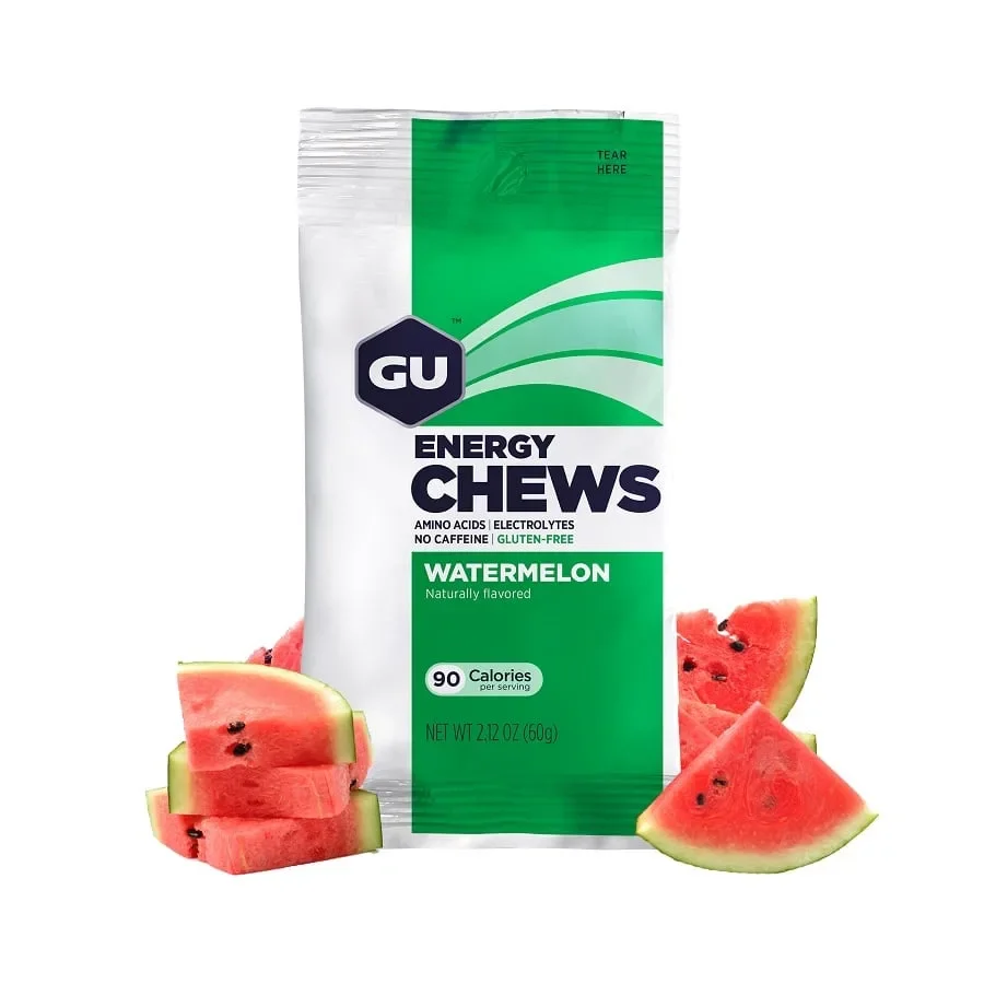 Φωτογραφία προϊόντος: GU Energy Chews Watermelon - 60gr έως 12 άτοκες δόσεις ή 24 δόσεις