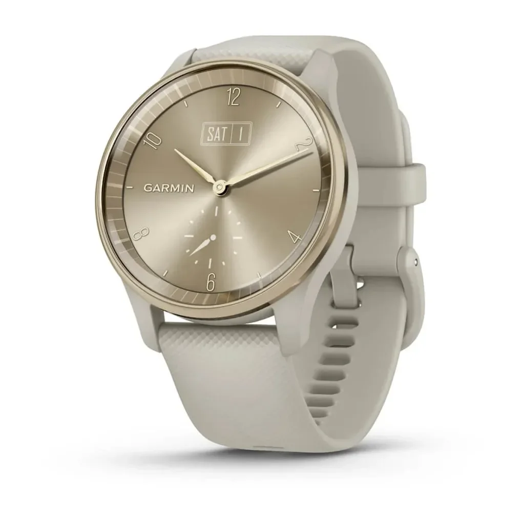 Φωτογραφία προϊόντος: Garmin Vivomove Trend Cream Gold Stainless Steel Bezel with French Grey Case and Silicone Band έως 12 άτοκες δόσεις ή 24 δόσεις