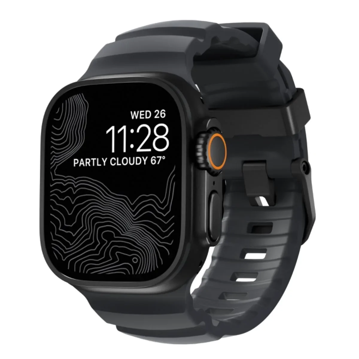 Φωτογραφία προϊόντος: GR Nomad Rocky Point Band Black Titanium Storm for Apple Watch 49/45/44/42 mm έως 12 άτοκες δόσεις ή 24 δόσεις