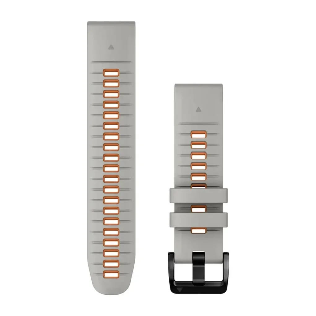 Φωτογραφία προϊόντος: Garmin Quickfit 22 Silicone Band Fog Grey With Ember Orange έως 24 άτοκες δόσεις