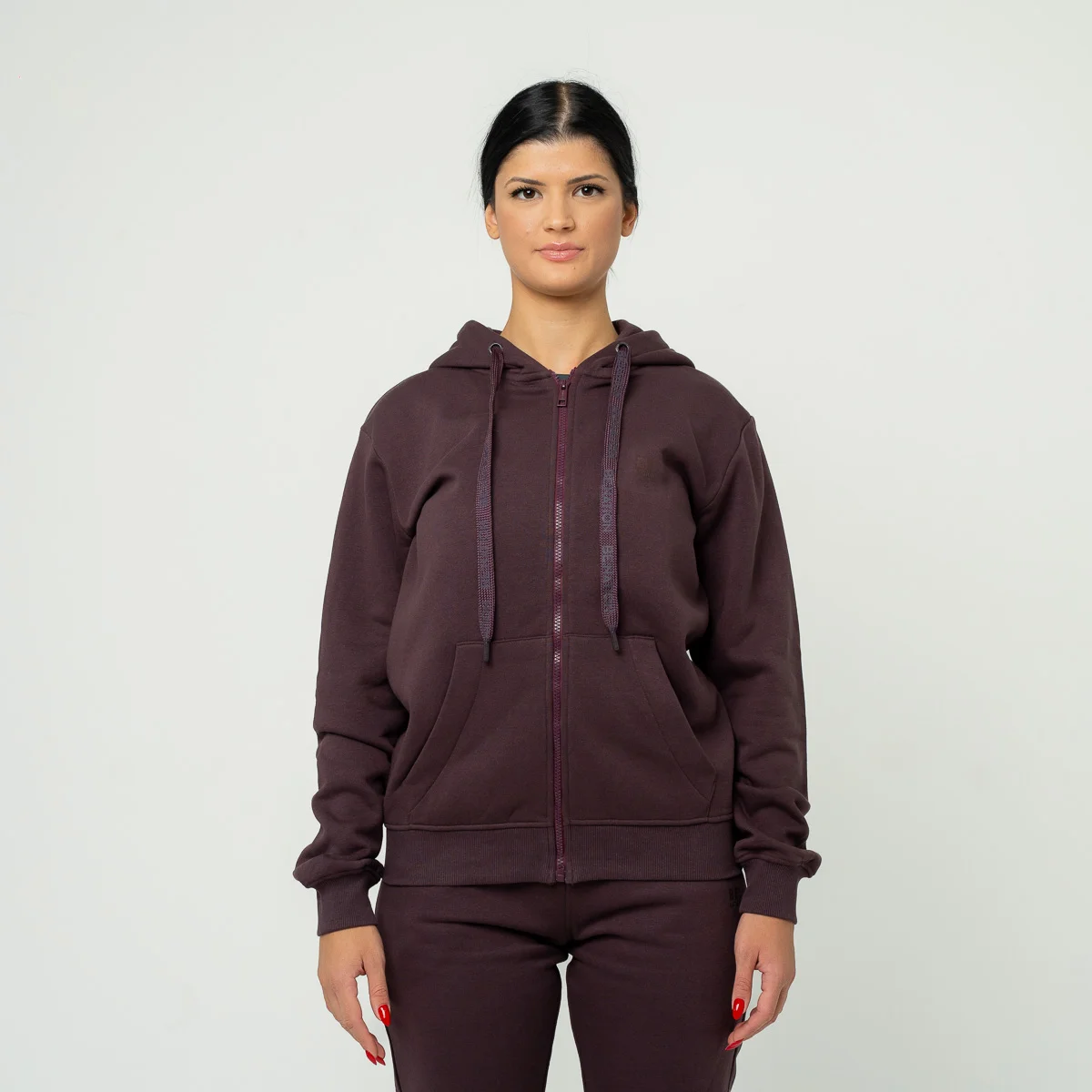 Φωτογραφία προϊόντος: Be:Nation Essentials Zipper Hoodie 07102501-9G Μελιτζανί