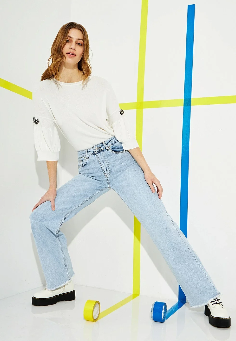 Φωτογραφία προϊόντος: Desiree 42.38009 wide leg jeans