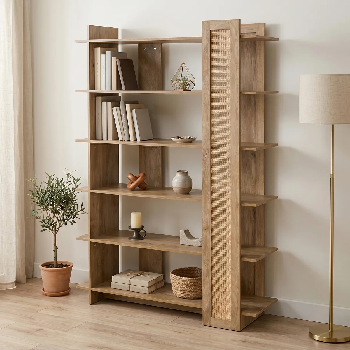 Φωτογραφία προϊόντος: Pako World Βιβλιοθήκη Oslo pakoworld sonoma 100x32x146.5εκ