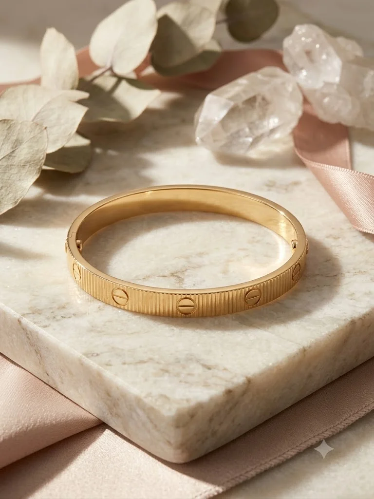 Φωτογραφία προϊόντος: Peach Jewelry Peach Jewerly Γυναικείο Βραχιόλι Χειροπέδα Από Χάλυβα Τιτανίου Ροζ Χρυσό