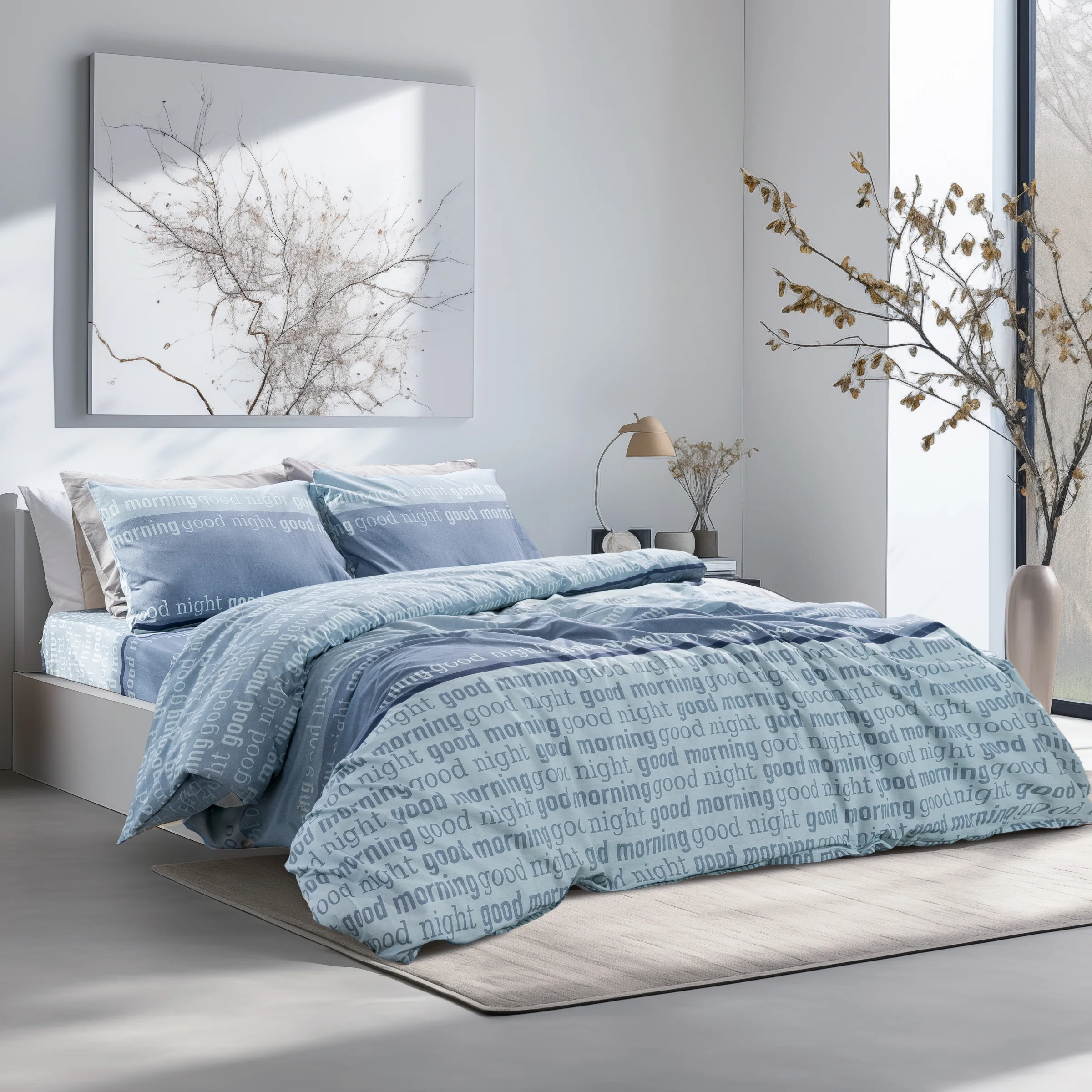 Φωτογραφία προϊόντος: LinoHome LINO Ζεύγος Μαξιλαροθήκες (52x75) Nuvet Μπλε