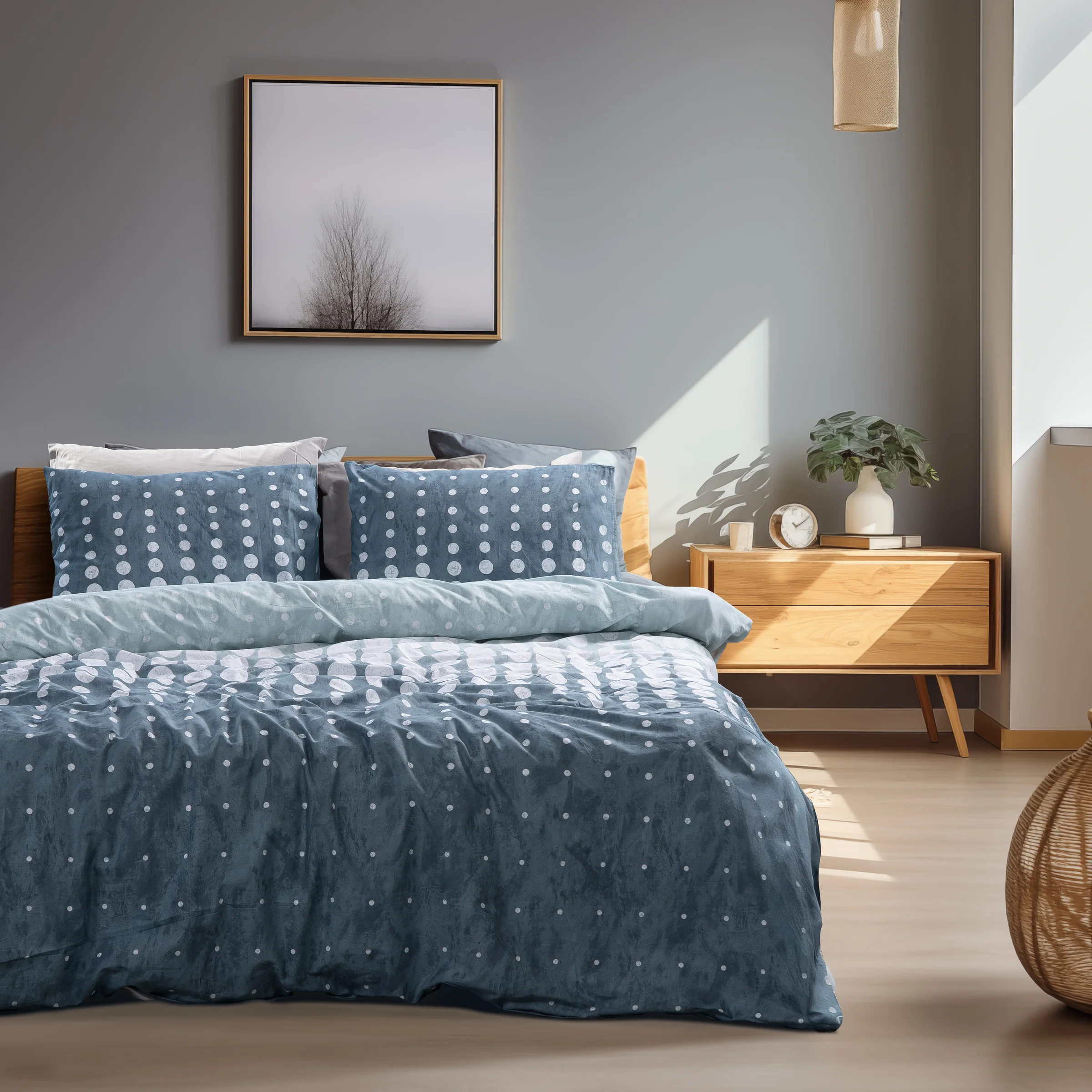 Φωτογραφία προϊόντος: LinoHome LINO Σετ Παπλωματοθήκη Μονή (170x250) Nuda Πετρόλ
