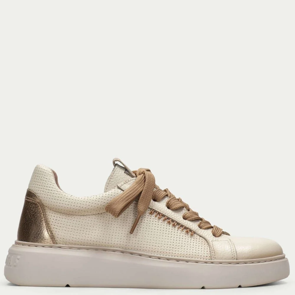Φωτογραφία προϊόντος: Sneakers Γυναικεία Hispanitas HV243429 σε δέρμα μπεζ με χρυσό