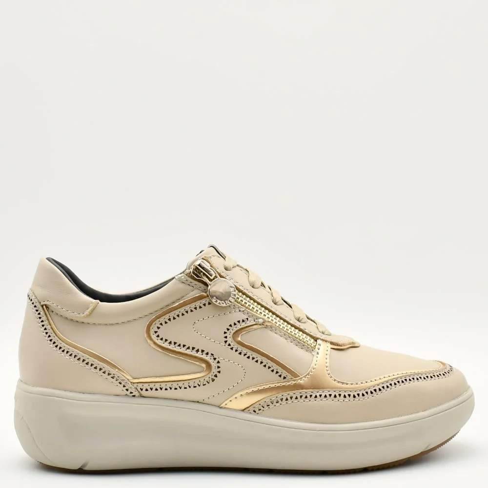 Φωτογραφία προϊόντος: Sneakers Γυναικεία Stonefly 221573 8TE Rock 27 σε μπεζ δέρμα nappa