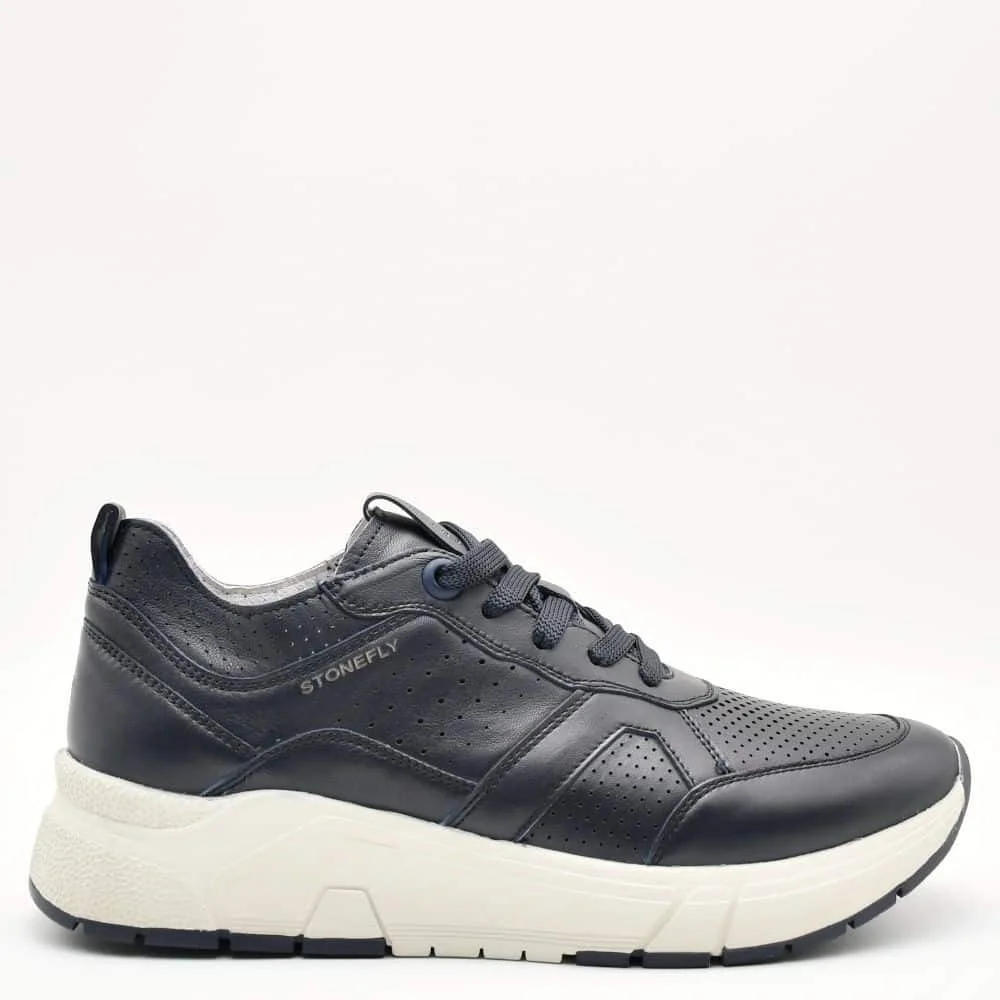 Φωτογραφία προϊόντος: Sneakers Ανδρικά Stonefly 220936 100 Action 29 σε μπλε σκούρο δέρμα nappa