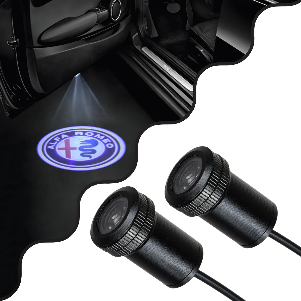 Φωτογραφία προϊόντος: GloboStar® 81601 ALFA ROMEO Ghost Car Brand Logo Projector LED CREE XHP35 3W 240lm 120° DC 12V IP20 6000K