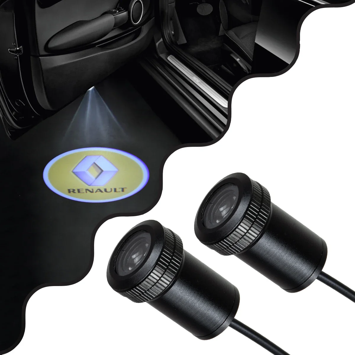 Φωτογραφία προϊόντος: GloboStar® 81622 RENAULT Ghost Car Brand Logo Projector LED CREE XHP35 3W 240lm 120° DC 12V IP20 6000K