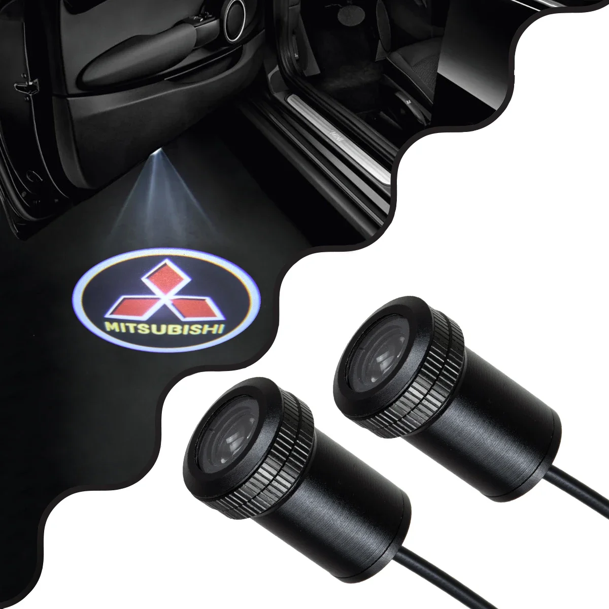 Φωτογραφία προϊόντος: GloboStar® 81615 MITSUBISHI Ghost Car Brand Logo Projector LED CREE XHP35 3W 240lm 120° DC 12V IP20 6000K