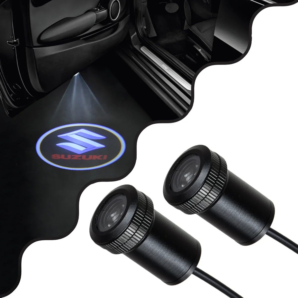 Φωτογραφία προϊόντος: GloboStar® 81626 SUZUKI Ghost Car Brand Logo Projector LED CREE XHP35 3W 240lm 120° DC 12V IP20 6000K