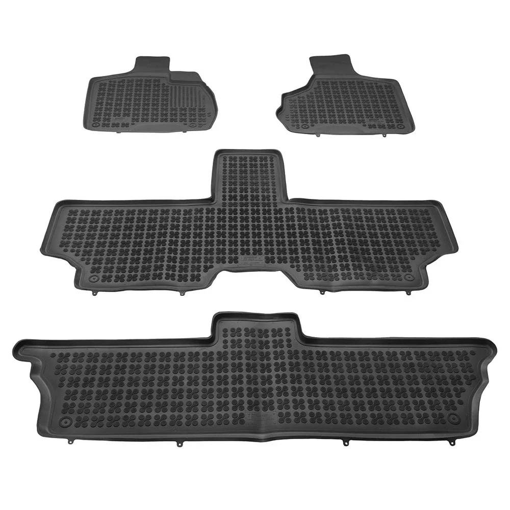 Φωτογραφία προϊόντος: Chrysler Voyager IV (2001-2006) 7 Θέσεων λαστιχένια μαύρα πατάκια σκαφάκια Rezaw Plast - 4τμχ
