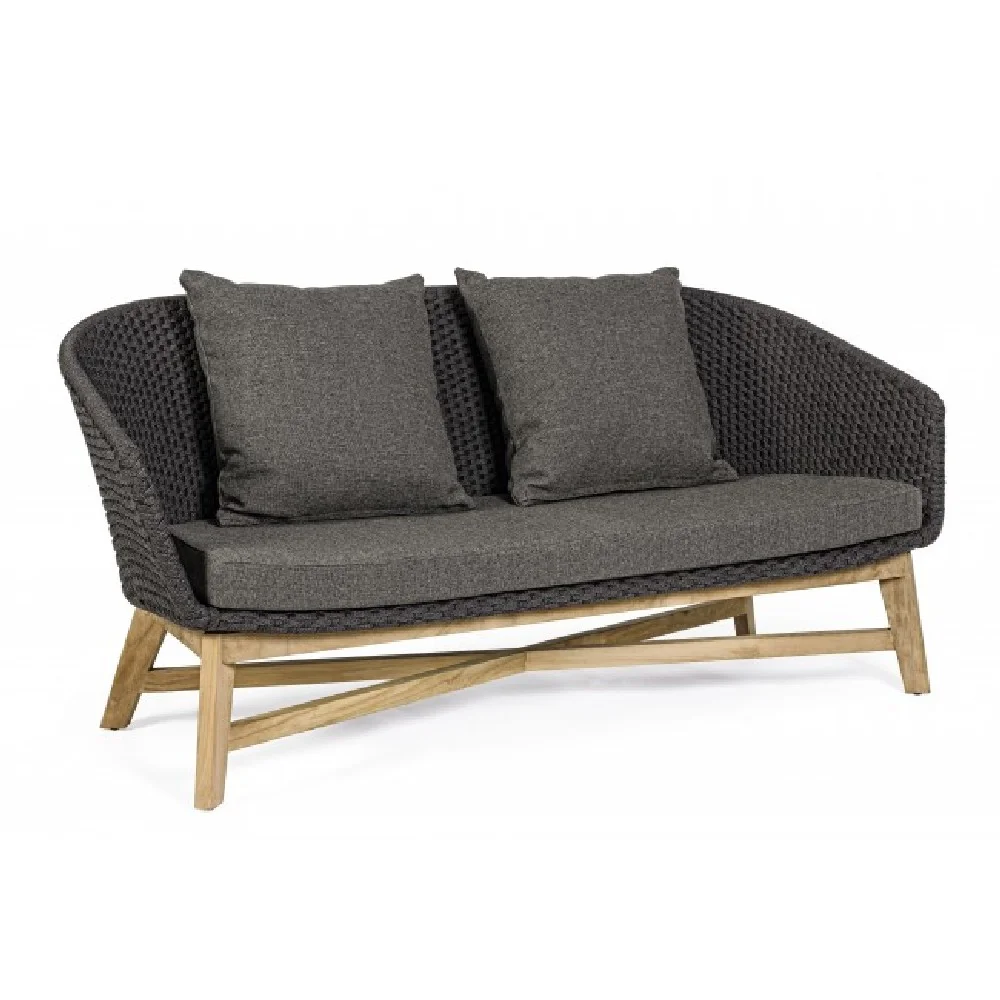 Φωτογραφία προϊόντος: Καναπές Teak Rope Coachella Charcoal (Bizzotto) (BZ-0804745)