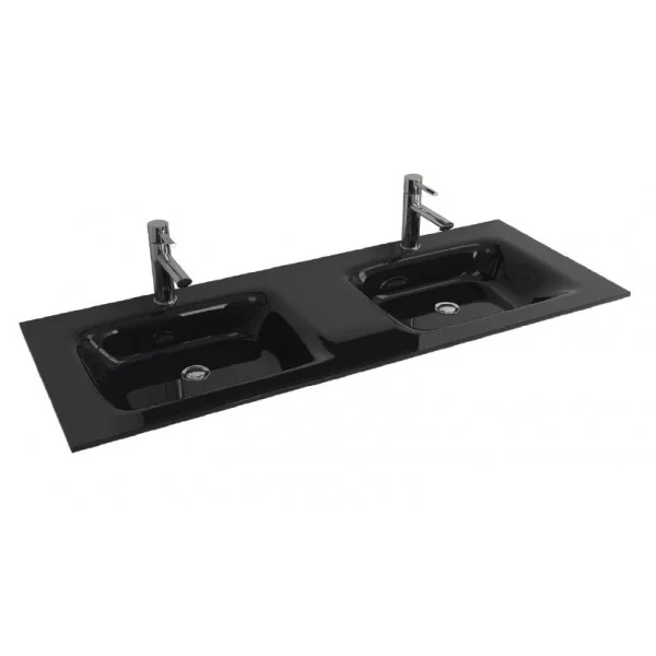 Φωτογραφία προϊόντος: Karag VETRO 103120 121x46x12 cm Black Γυάλινος Νιπτήρας Επίπλου