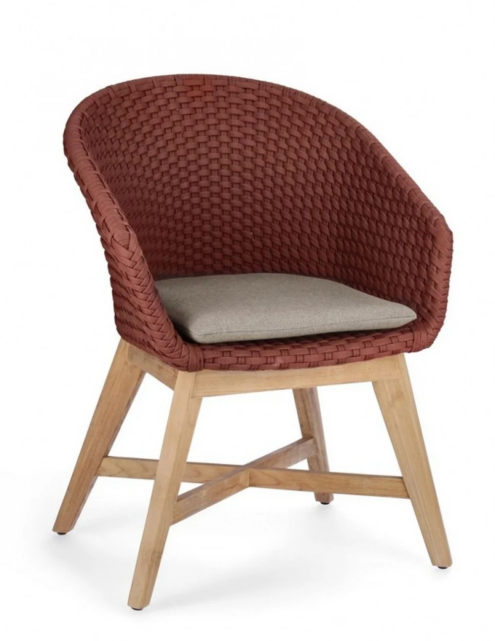 Φωτογραφία προϊόντος: Πολυθρόνα Rope Teak Coachella Scarlet (Bizzotto) (BZ-0804773)