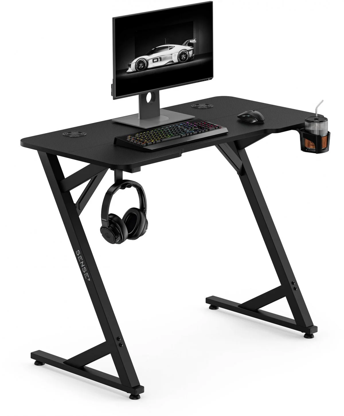 Φωτογραφία προϊόντος: Gaming Γραφείο SENSE7 VAMO Μαύρο 100 × 50 cm